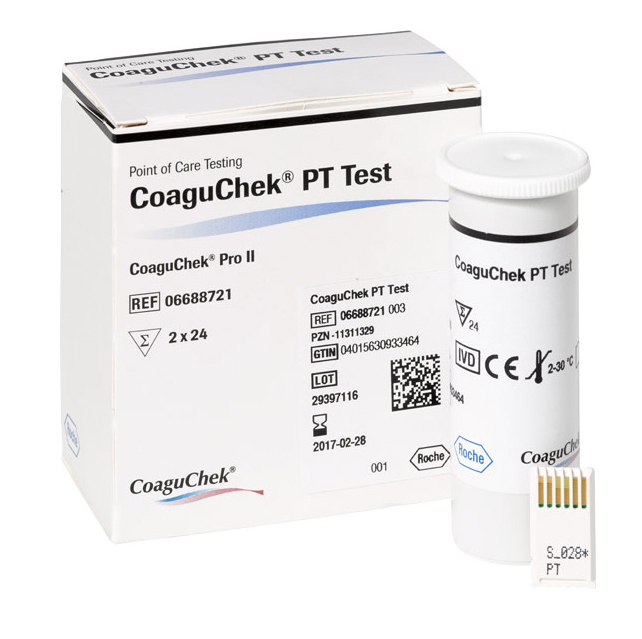 Teststreifen CoaguChek® PT Test, 2x 24 Stück Produktbild Teststreifen CoaguChek® PT Test, 2x 24 Stück