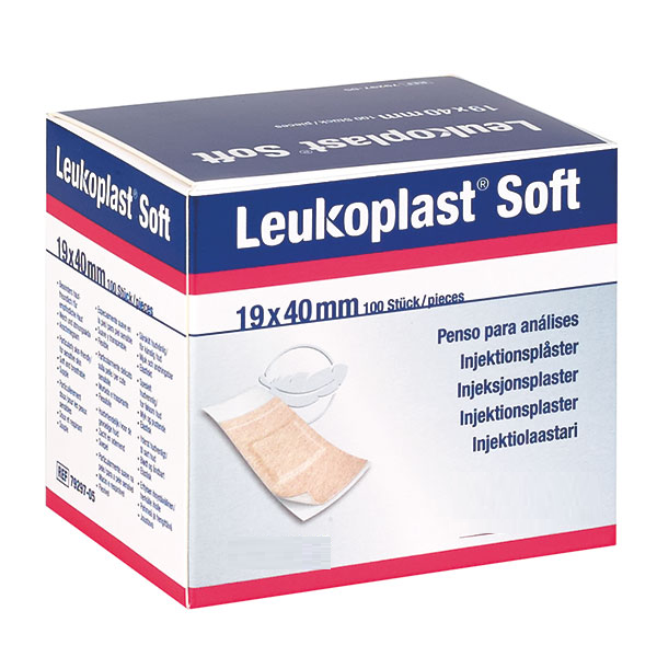 Injektionspflaster Leukoplast Soft Strips 4 x 1,9 cm, 100 Stück Produktbild Injektionspflaster Leukoplast Soft Strips 4 x 1,9 cm, 100 Stück
