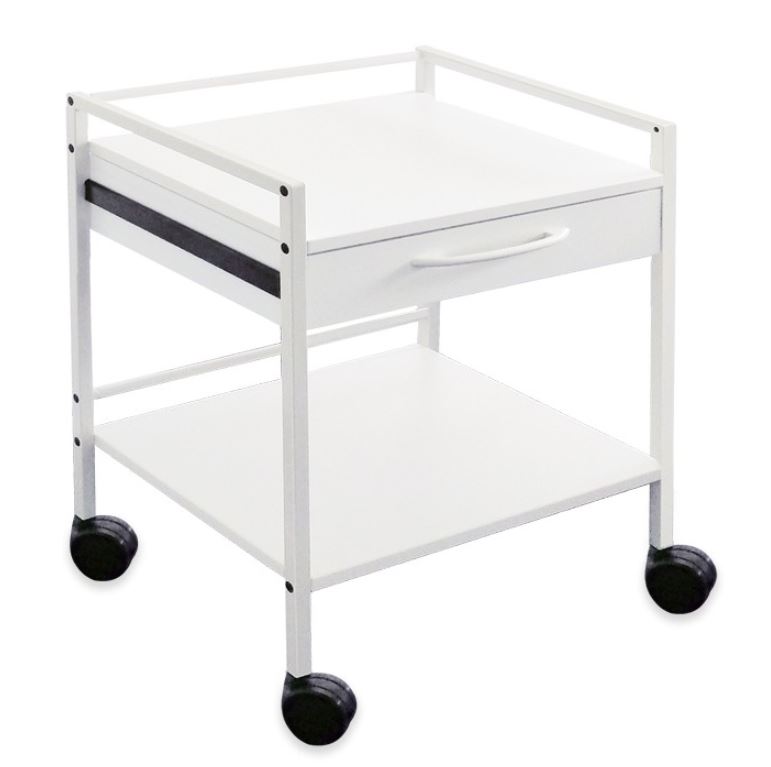 Universalwagen grauweiß mit 1 Schublade Produktbild Universalwagen grauweiß mit 1 Schublade